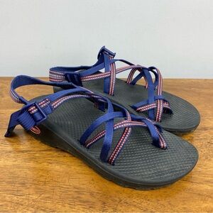 Chaco Z Cloud X2 Womens Sandals Blue / Orange Hiking Outdoor Water Sports Size 9